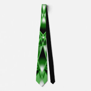 Green Gradient Colour Fill Art Perspective Drawing Tie