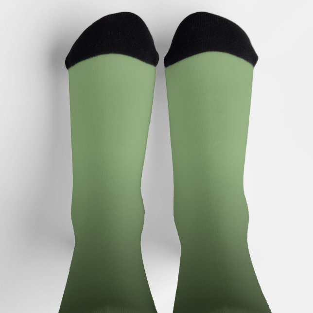 Green Gradient Ombré Crew Socks (Top)