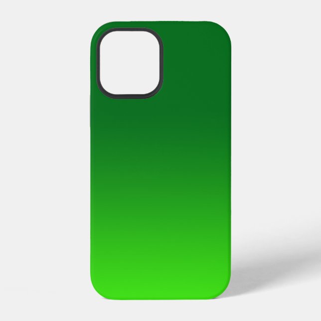 Green Gradient Ombre Vivid Modern Simple iPhone Case (Back)