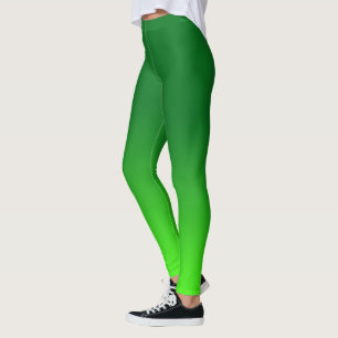 Green Gradient Ombre Vivid Modern Simple Leggings