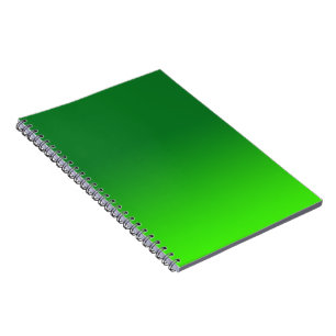 Green Gradient Ombre Vivid Modern Simple Notebook