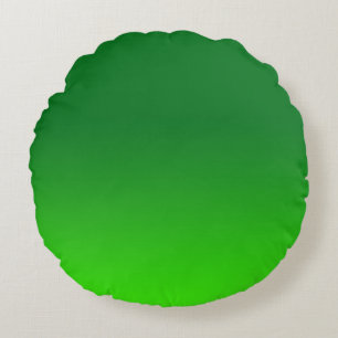 Green Gradient Ombre Vivid Modern Simple Round Pillow