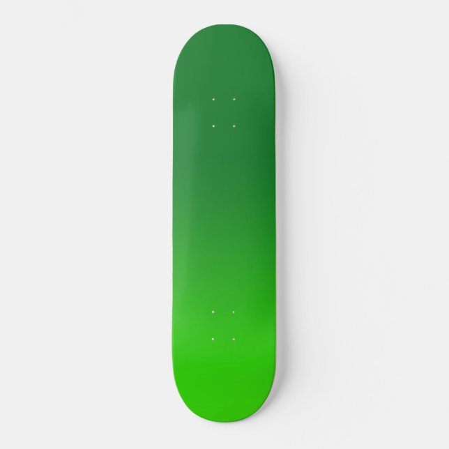 Green Gradient Ombre Vivid Modern Simple Skateboard (Front)