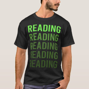 Green Gradient Reading Book Books T-Shirt