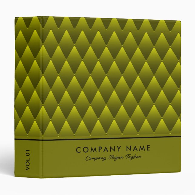 Green gradient rhombus with beads seamless pattern binder (Front/Spine)