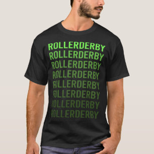 Green Gradient Roller Derby Skating Skate Skater T-Shirt