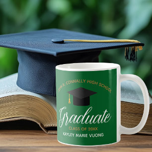 Green Graduate Customized Graduation Coffee Mug