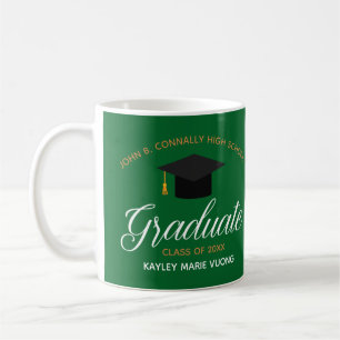 Green Graduate Customized Graduation Coffee Mug