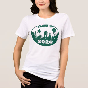 Green Graduation Class of Change to Current Year Tri-Blend Shirt