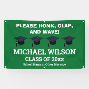 Green Graduation Congratulations Graduate Party Banner