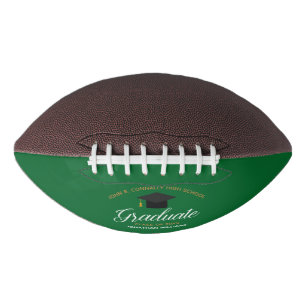 Green Graduation Custom High School Graduate Football