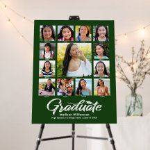 Green Graduation K–12 Photo Collage Script Modern