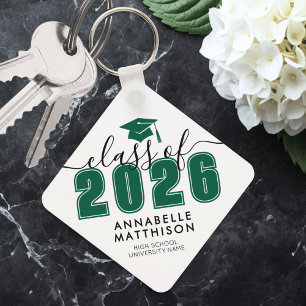 Green Graduation Keychain