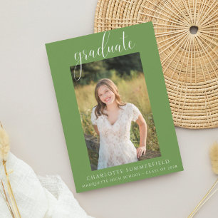 Green Graduation Party Invitation