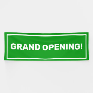 green grand opening business banner