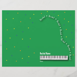 Green Grand Piano Recital Blank