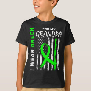 Green Grandpa Kidney Disease Cerebral Palsy Awaren T-Shirt