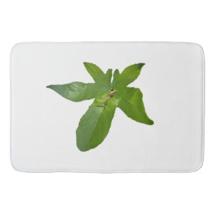 Green Grape Leaf Frog, Bath Mat