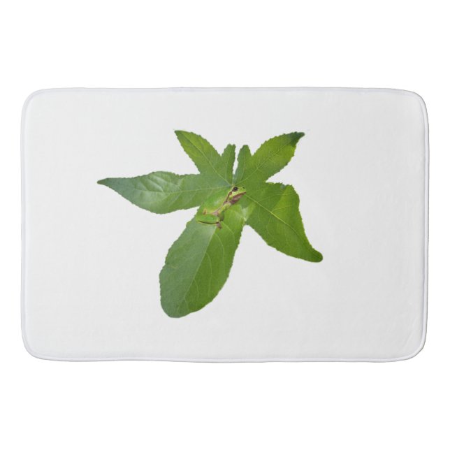 Green Grape Leaf Frog, Bath Mat (Front)