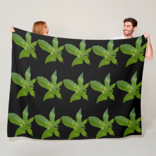 Green Grape Leaf Frog, Large Fleece Blanket