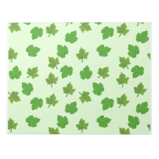 Green Grape Leaf Patterned Notepad