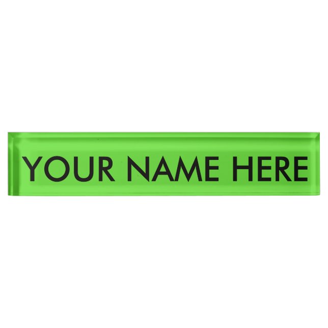 GREEN GRAPE (solid colour) ~ Nameplate (Front)