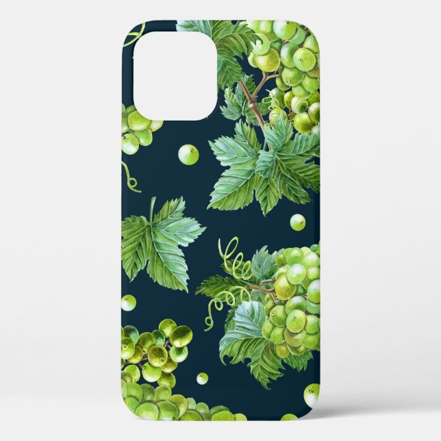 Green Grape: Watercolor Dark Pattern Case-Mate iPhone Case (Back)
