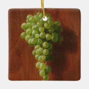 Green Grapes Ceramic Ornament