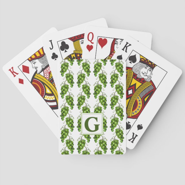 Green Grapes Classic Playing Cards (Back)