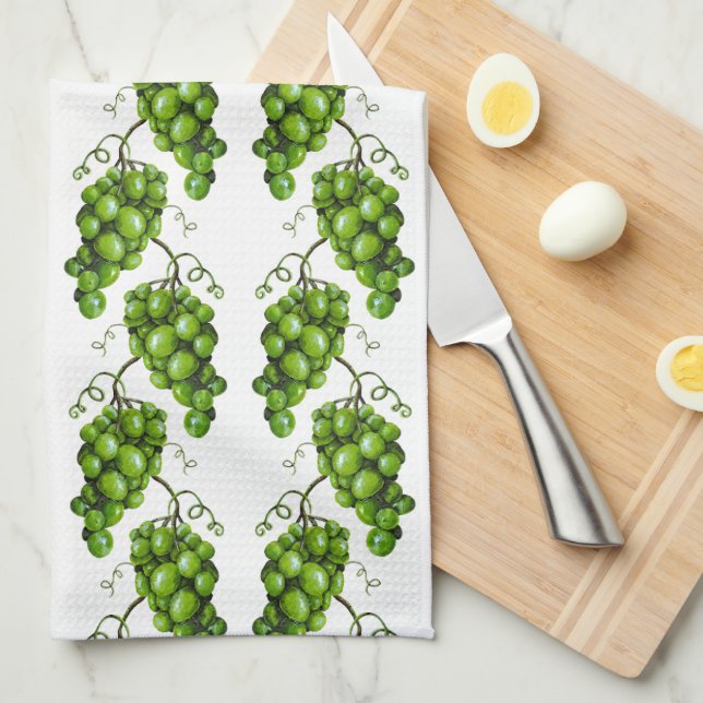 Green Grapes Kitchen Towel (Quarter Fold)