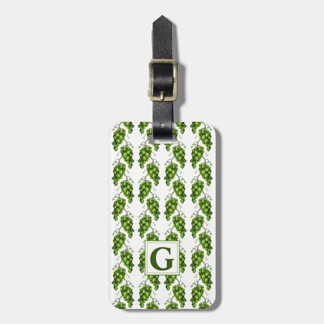 Green Grapes Luggage Tag (Front Vertical)