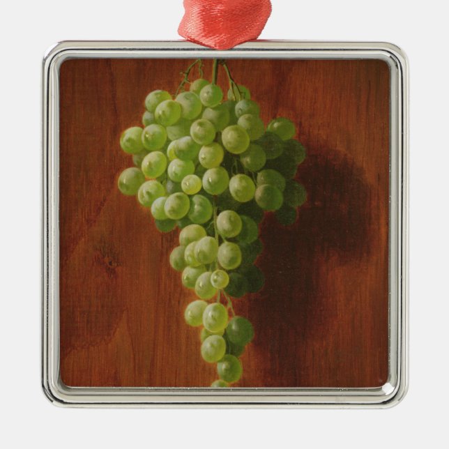 Green Grapes Metal Ornament (Front)