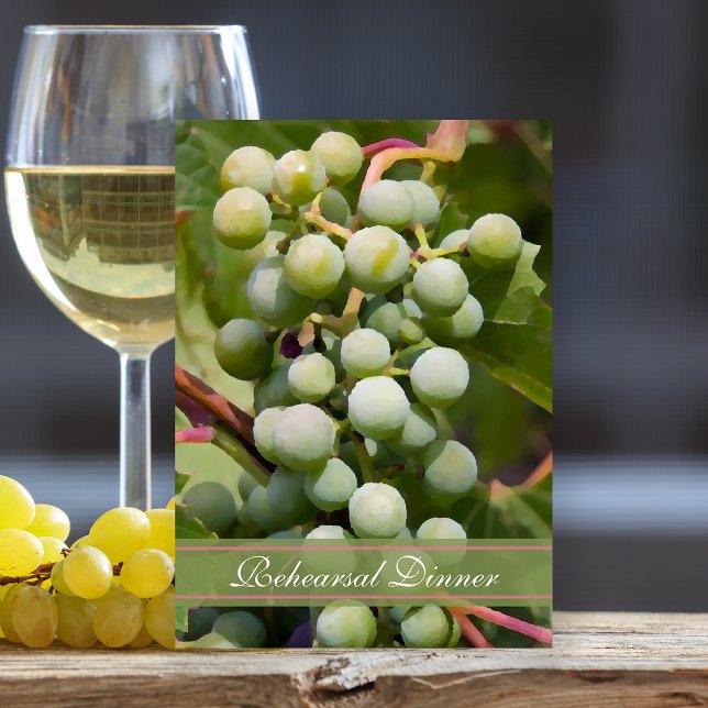 Green Grapes Vineyard Wedding Rehearsal Dinner Invitation (Creator Uploaded)