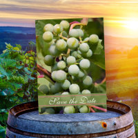 Green Grapes Vineyard Wedding Save the Date