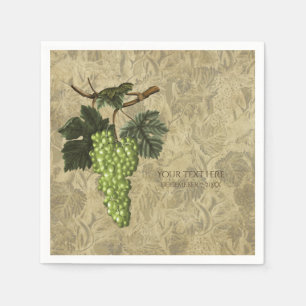 Green Grapes Vineyard Wine Tasting Party Napkin