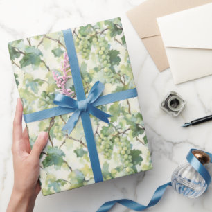 Green Grapes Wedding Wrapping Paper