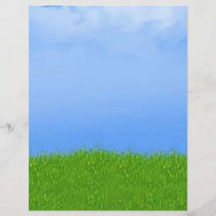Green Grass & Blue Sky Background Flyer