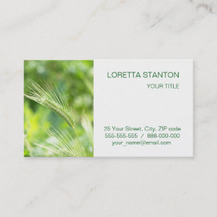 Green grass business card