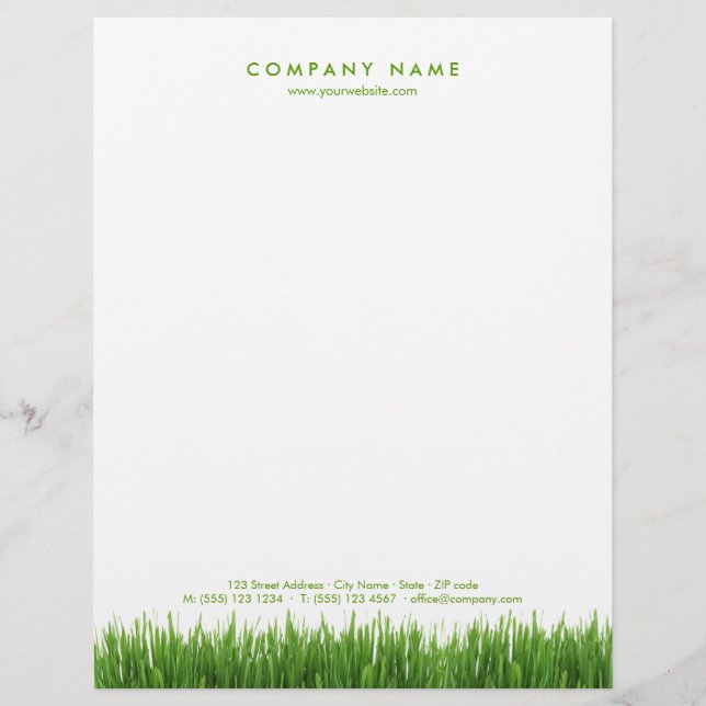 Green Grass business letterhead (Front)