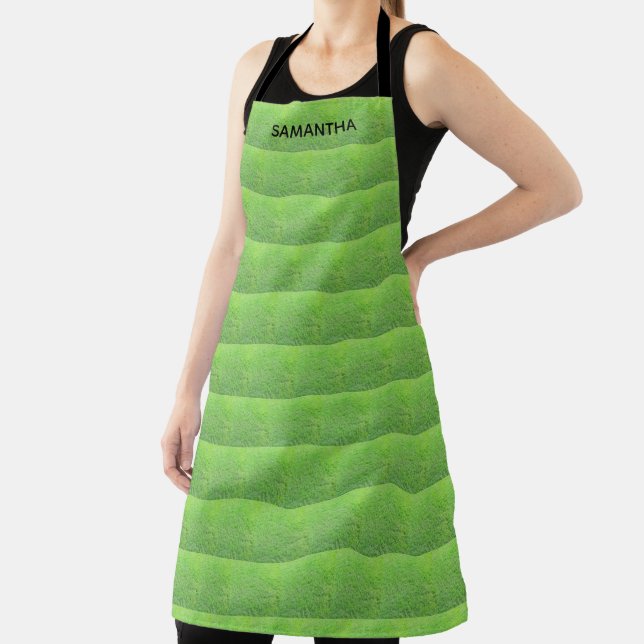 Green Grass Cute, Stylish and Elegant Birthday Apron (Insitu)