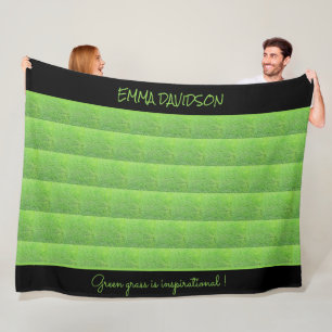 Green Grass Cute Stylish and Elegant Fleece Blanket