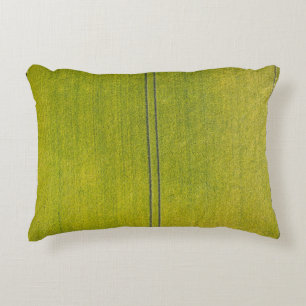 Green grass field accent pillow