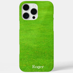 Green Grass Golf Turf Personalized iPhone 16 Pro Max Case