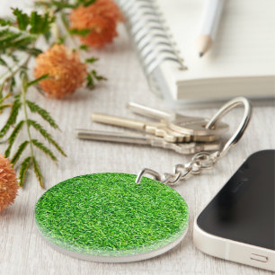 Green grass keychain