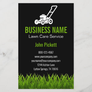 Green Grass Lawn Care Mowing Landscaping Flyer
