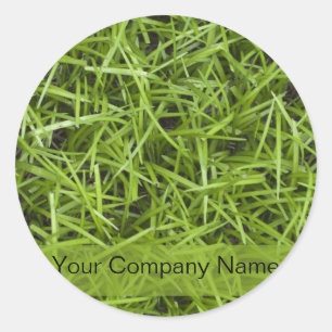 Green Grass Lawn Service Classic Round Sticker
