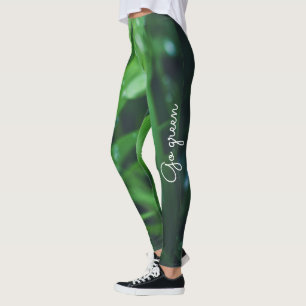 Green grass leggings