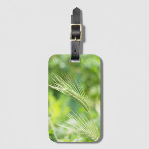 Green grass luggage tag