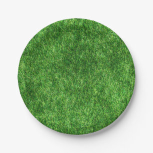 Green Grass Paper Plate