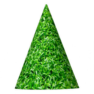 Green grass party hat